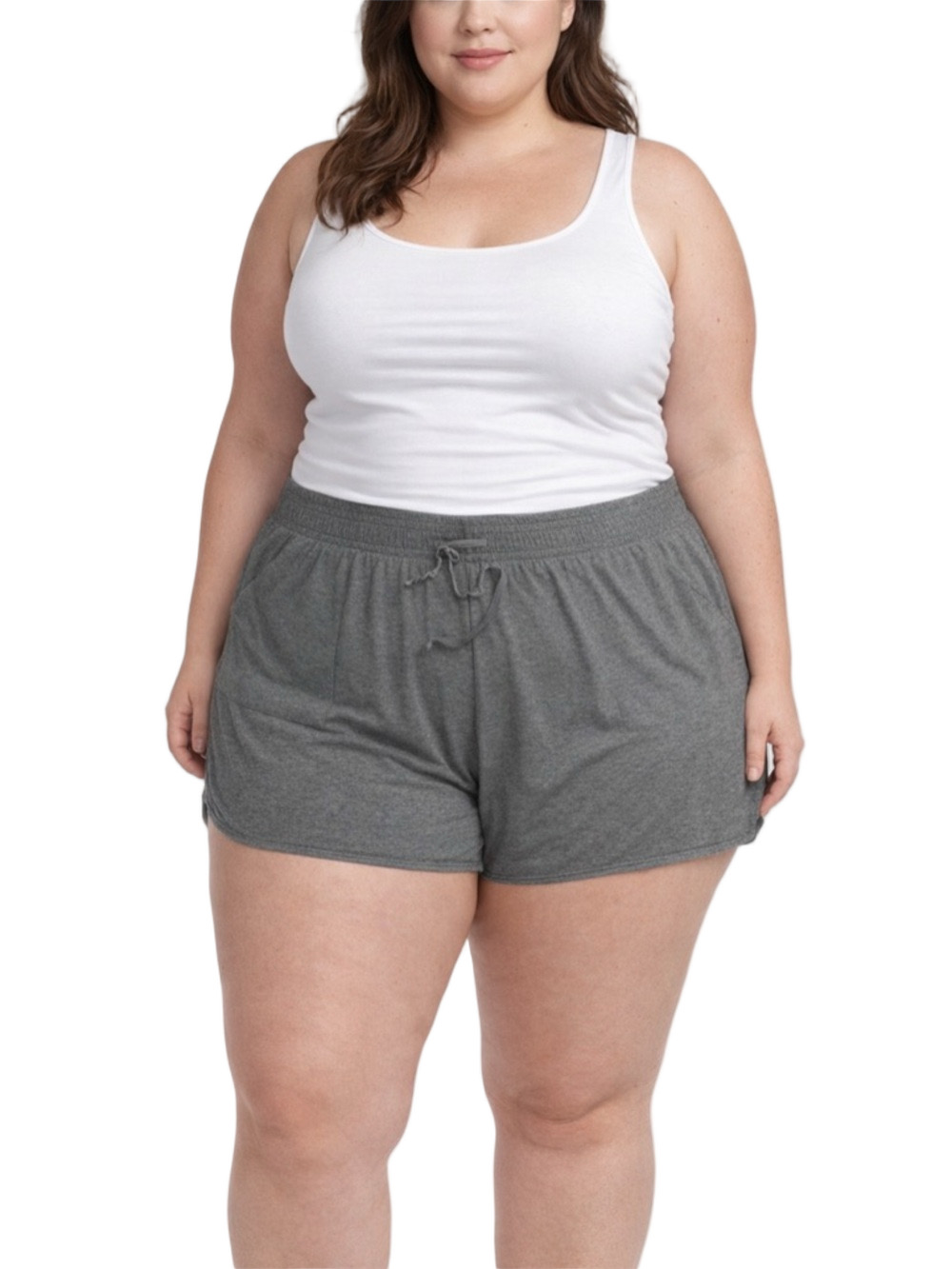 Athletic Works Light Gray Women's Athletic Lounge Shorts